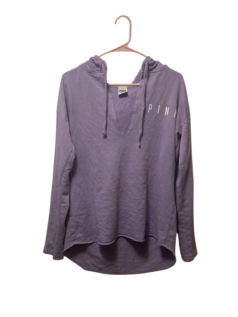PINK Victoria's Secret Lavender V-Neck Hoodie Pullover